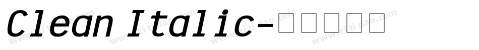 Clean Italic字体转换